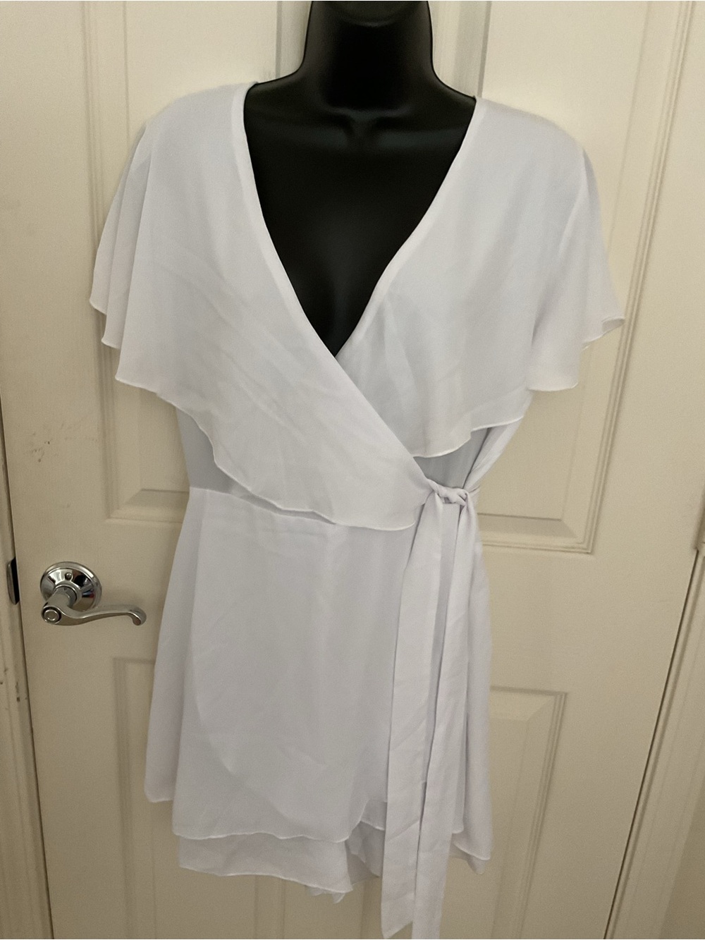 Belinda Women's White Chiffon Jumpsuit - Elegant Romper
